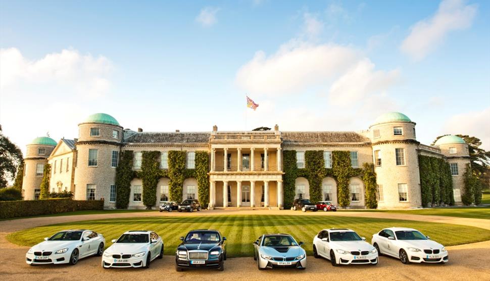 Goodwood House with cars